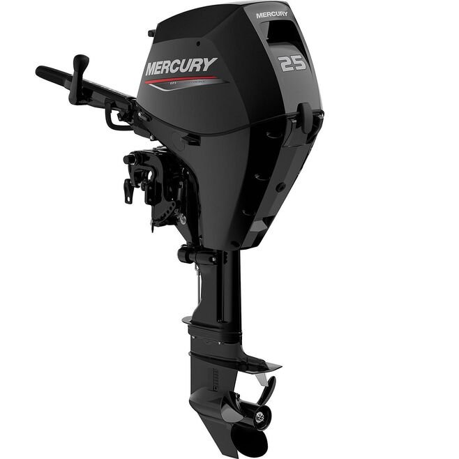 Mercury 25hp 20" Electric Power Trim 3-Cylinder FourStroke Outboard Motor - Power Tilt/Trim - Electric Start - Image 4