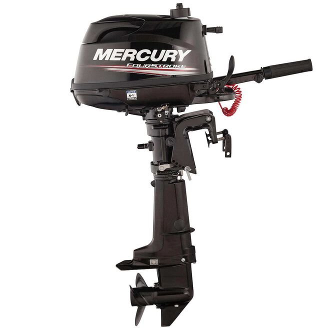 Mercury 4hp Tiller FourStroke Outboard Motor with 15" Shaft, Manual Tilt/Trim, Manual Start - Image 4