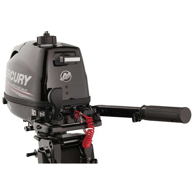 Mercury 4hp Tiller FourStroke Outboard Motor with 20'' Shaft, Manual Tilt/Trim, Manual Start - Image 6